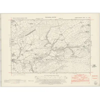 1948 Map of Carmarthenshire XLII.NW, 1953 Print