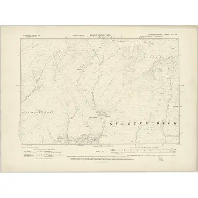 1903 Map of Carmarthenshire XLII.SE, 1907 Print