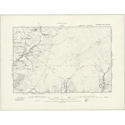1876 Map of Carmarthenshire XLII.SW, 1889 Print