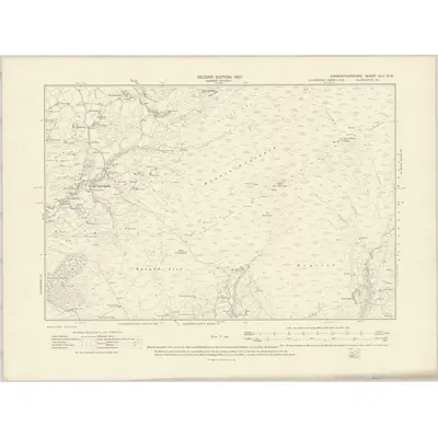 1905 Map of Carmarthenshire XLII.SW, 1907 Print