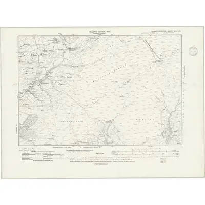 1905 Map of Carmarthenshire XLII.SW, 1946 Print