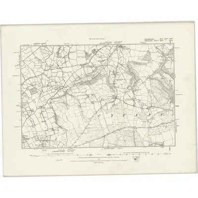 1887 Map of Carmarthenshire XLIV.NW, 1888 Print