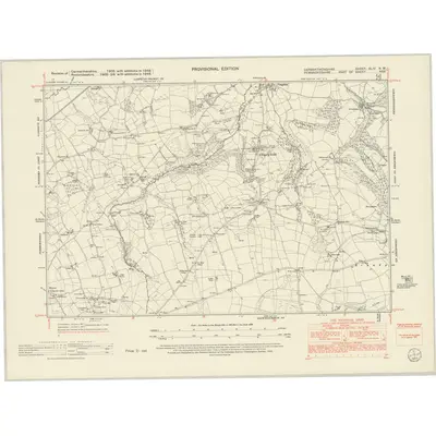 1949 Map of Carmarthenshire XLIV.NW, 1953 Print