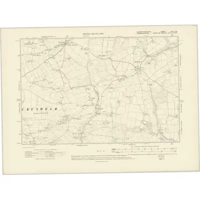 1905 Map of Carmarthenshire XLIV.SW, 1908 Print
