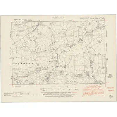 1948 Map of Carmarthenshire XLIV.SW, 1953 Print