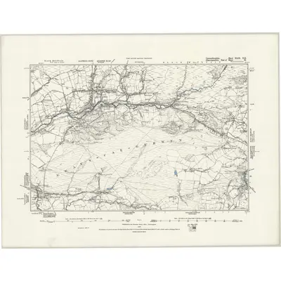 1876 Map of Carmarthenshire XLIX.NE, 1889 Print