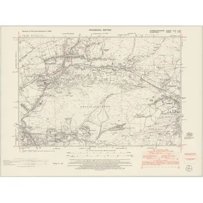1948 Map of Carmarthenshire XLIX.NE, 1953 Print