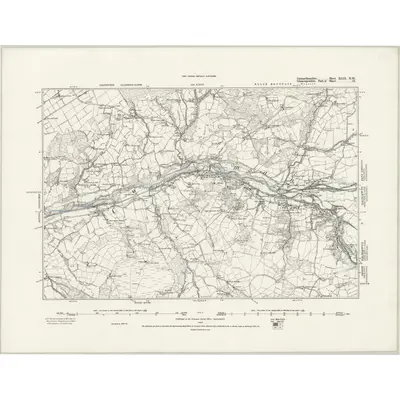 1876 Map of Carmarthenshire XLIX.NW, 1889 Print