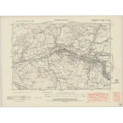 1938 Map of Carmarthenshire XLIX.NW, 1948 Print