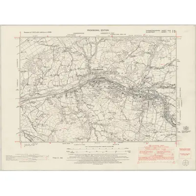 1948 Map of Carmarthenshire XLIX.NW, 1953 Print