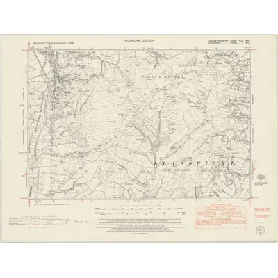 1948 Map of Carmarthenshire XLIX.SE, 1953 Print
