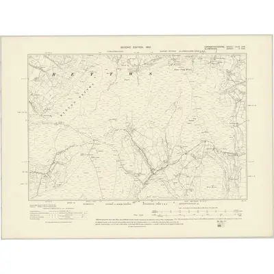 1905 Map of Carmarthenshire XLIX.SW, 1907 Print