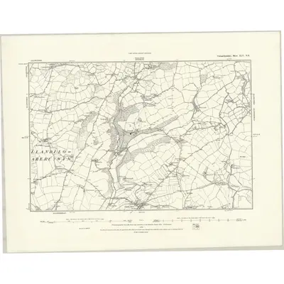 1886 Map of Carmarthenshire XLV.NE, 1888 Print