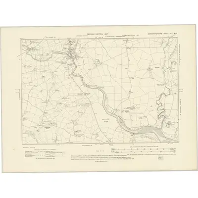 1905 Map of Carmarthenshire XLV.NW, 1907 Print