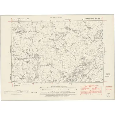 1948 Map of Carmarthenshire XLVI.SE, 1953 Print