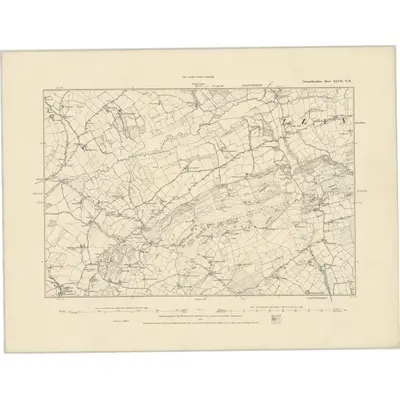 1879 Map of Carmarthenshire XLVII.NW, 1887 Print