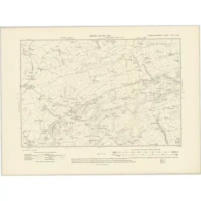 1905 Map of Carmarthenshire XLVII.NW, 1907 Print