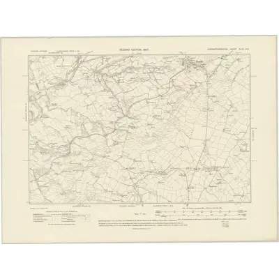 1905 Map of Carmarthenshire XLVII.SE, 1907 Print