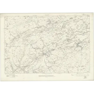 1913 Map of Carmarthenshire XLVII, 1922 Print