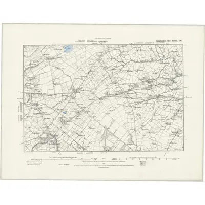 1876 Map of Carmarthenshire XLVIII.NW, 1889 Print