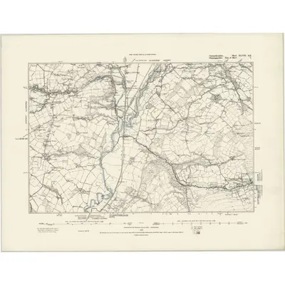 1876 Map of Carmarthenshire XLVIII.SE, 1889 Print