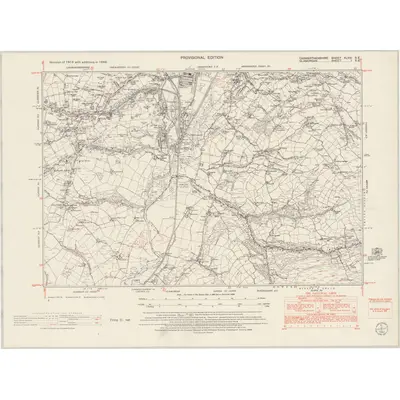 1948 Map of Carmarthenshire XLVIII.SE, 1953 Print