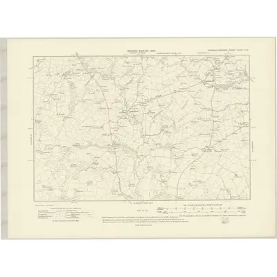 1905 Map of Carmarthenshire XLVIII.SW, 1907 Print