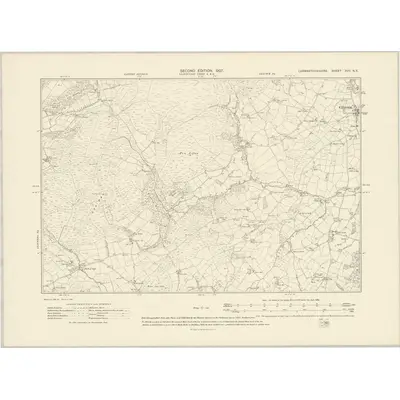 1904 Map of Carmarthenshire XVII.NE, 1907 Print