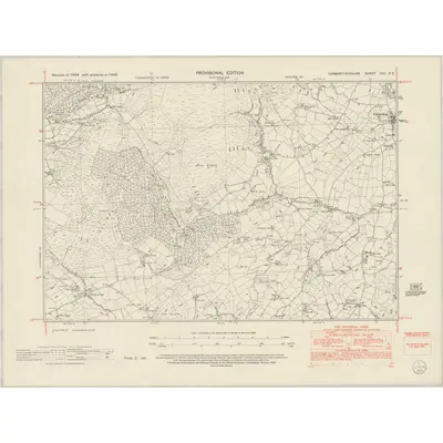 1948 Map of Carmarthenshire XVII.NE, 1952 Print