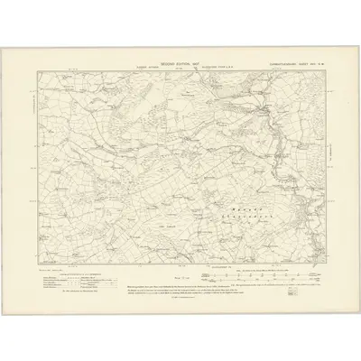 1904 Map of Carmarthenshire XVII.SW, 1907 Print