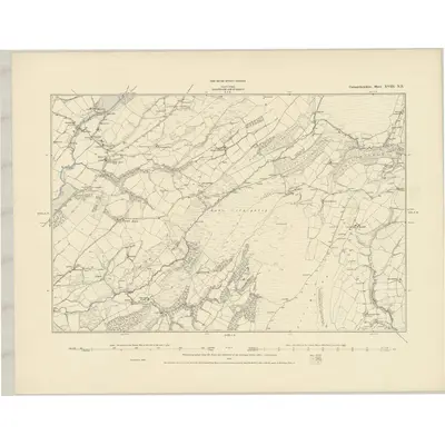 1886 Map of Carmarthenshire XVIII.NE, 1887 Print