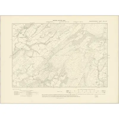 1904 Map of Carmarthenshire XVIII.NE, 1907 Print