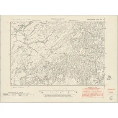 1948 Map of Carmarthenshire XVIII.NE, 1953 Print