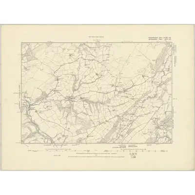 1886 Map of Carmarthenshire XVIII.SE, 1887 Print