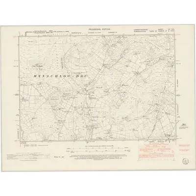 1948 Map of Carmarthenshire XX.SE, 1953 Print