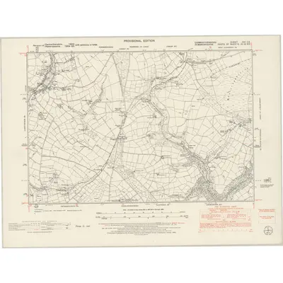 1948 Map of Carmarthenshire XXI.SE, 1953 Print