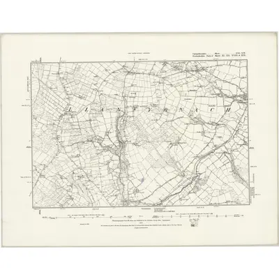 1887 Map of Carmarthenshire XXI.SW, 1889 Print