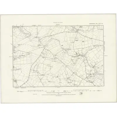 1887 Map of Carmarthenshire XXII.NE, 1889 Print