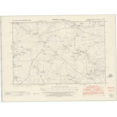 1948 Map of Carmarthenshire XXII.NE, 1953 Print