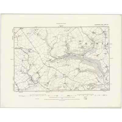 1887 Map of Carmarthenshire XXII.SE, 1889 Print