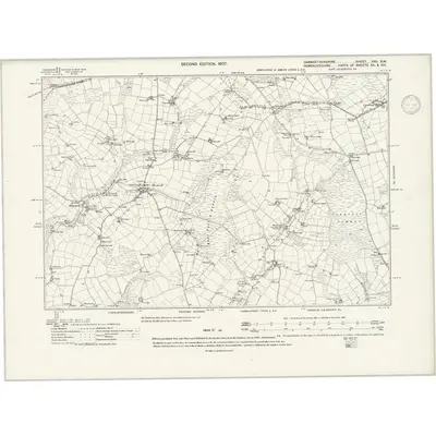 1905 Map of Carmarthenshire XXII.SW, 1946 Print