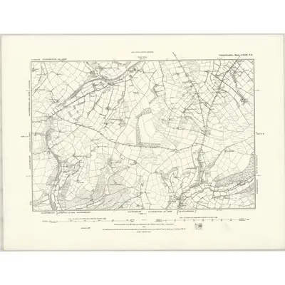 1887 Map of Carmarthenshire XXIII.NE, 1888 Print