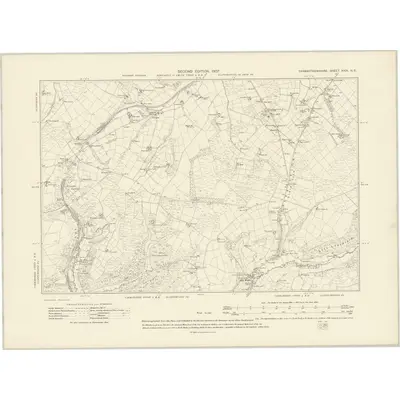 1904 Map of Carmarthenshire XXIII.NE, 1907 Print