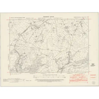 1948 Map of Carmarthenshire XXIII.NE, 1953 Print