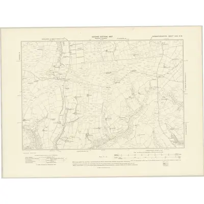 1904 Map of Carmarthenshire XXIII.NW, 1907 Print