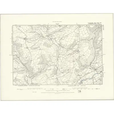 1886 Map of Carmarthenshire XXIV.NE, 1888 Print