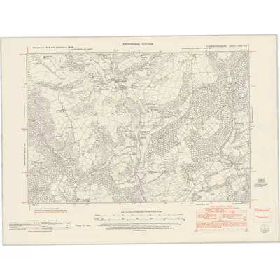 1948 Map of Carmarthenshire XXIV.NE, 1952 Print