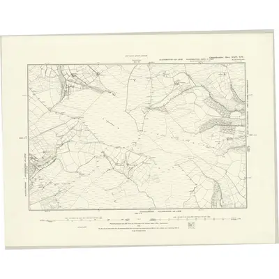 1887 Map of Carmarthenshire XXIV.NW, 1888 Print