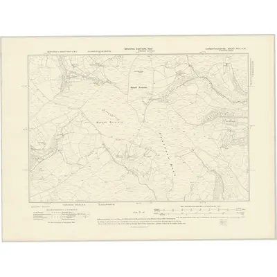 1904 Map of Carmarthenshire XXIV.NW, 1907 Print