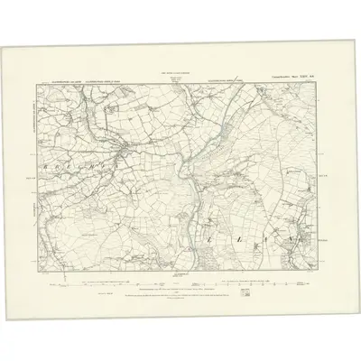 1886 Map of Carmarthenshire XXIV.SE, 1888 Print